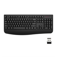 EDJO Wireless Keyboard, 2.4G Ergonomic Full Size W