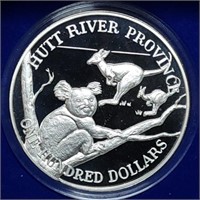 6 Troy Oz .999 Silver Hutt River Province $100 Coi