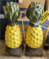 2 CONCRETE PINEAPPLES APPROX 2' TALL