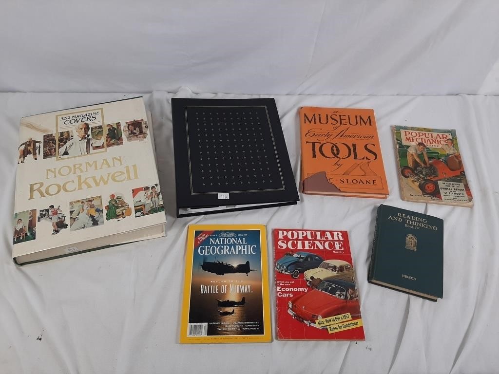 Assortment of vintage magazines, educational