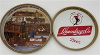 Leinenkugel’s tin serving trays.