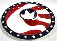 Century Chip & Dip "Stars & Stripes" Platter