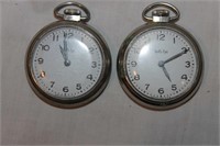 2 Bull's Eye Pocket Watches, Untested