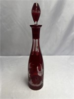 VINTAGE EGERMANN CZECH REPUBLIC RUBY CUT TO CLEAR