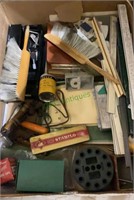 Box lot of vintage stationery supplies, Stabilo