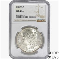 1882-S Morgan Silver Dollar NGC MS66+
