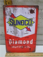 SUNOCO DIAMOND MOTOR OIL SIGN