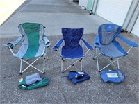 (3) Portable Camping Chairs