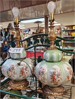 Pair Fancy Lamps w/Shades