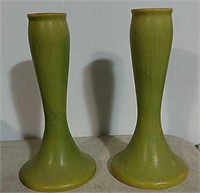 2 Roseville Bud vases