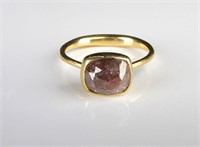 18K Yellow Gold Brown-Purple Diamond Ring, 2.87CT