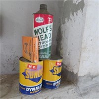 Sunoco & Wolfs Head Oil Cans