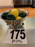 Silver-plate Bowl w/Lemons (Kitchen)
