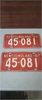Set Newfoundland 1960 Plates.