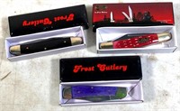 3pcs- NEW FROST pocket knives