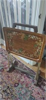 Vintage Tray, Stand, Wooden Hangers & Garment Bag
