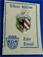 Vintage REU Silber 800 NURNBERG Travel Shield