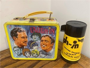 Metal Laugh-In Lunchbox & Thermos