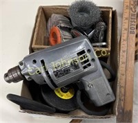 SPEEDWAY 1/4" CORDED DRILL & MISC.