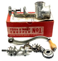 Vtg. UNION #1 Food & Meat Chopper with Box