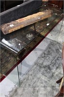 Modern bent glass console table