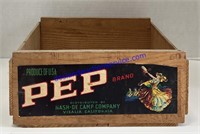 Pep Brand Wooden Fruit Crate