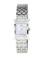 Hermes Heure H Mother of Pearl Dial SS Watch 17mm