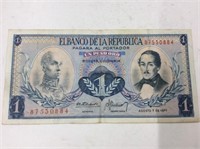 1971 1 Peso Columbia