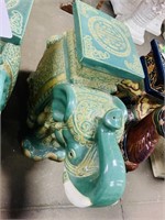 Ceramic Elephant Garden Stool