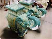 Ceramic Elephant Garden Stool