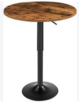 Hoobro Bar Table, Height-adjustable Round Pub