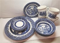 16 Pc Royal Wessex Blue White China Willow