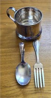 1881 Sterling Silver Cup & Fork