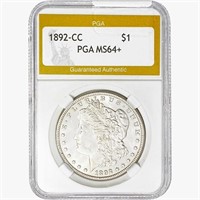 1892-CC Morgan Silver Dollar PGA MS64+