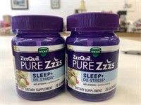 2x Vicks ZzzQuil Pure Sleep + De-Stress Supplement