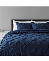 $74(K)Amazon Basics Pinch Pleat Comforter Bedding