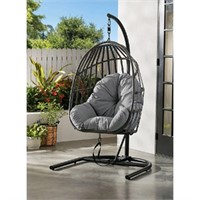 Open Box Mainstays Patio Hanging Egg Chair with St