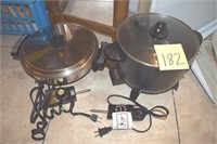 Electric skillet and cooker