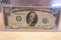 1950 $10 Bill U.S. Currency Money