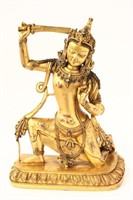 Sino-Tibetan Gilt Bronze Figure of Achala