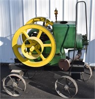 Gasoline engine on cart,