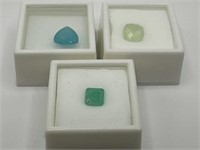 Semi Precious Stones Columbian Emerald, Prehnite