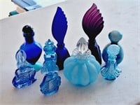 9 Cobalt Blue, Fenton Unmarked Perfume Bottles