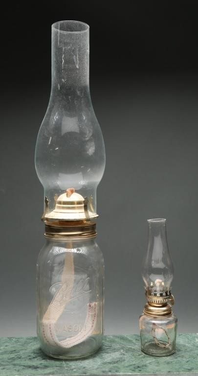 Vintage Petites Choses & Ball Mason Jar Oil Lamps