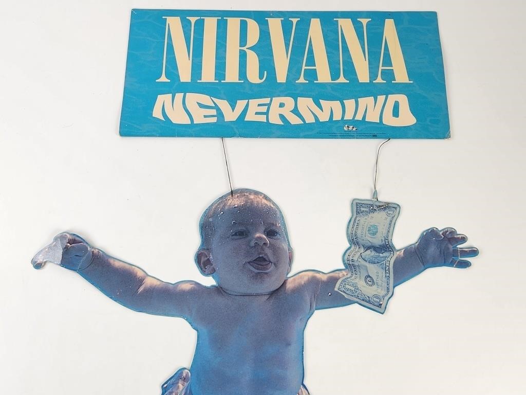 VINTAGE NIRVANA NEVERMIND CARDBOARD MOBIL LP SHOP