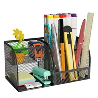 Mesh Desk Organizer - 4 Compartment Caddy