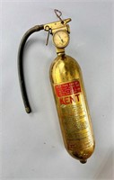 Vintage Brass Kent Fire Extinguisher, Grand Rapids