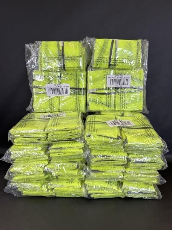 100 Yellow Green No Stripe Safety Vests