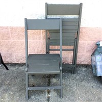 (2) Wood Folding Chairs