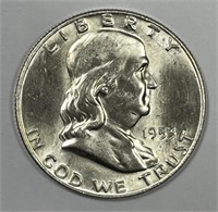 1953-D Franklin Silver Half Uncirculated BU